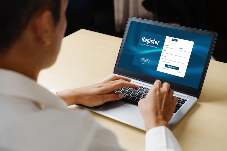 Photo online registration form for modish form filling on the internet website