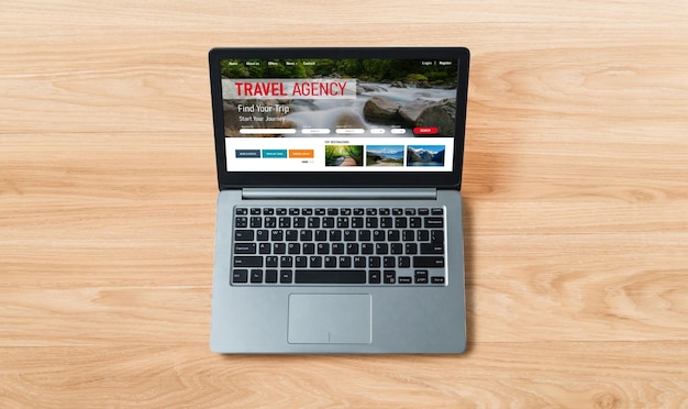 Online reisbureauwebsite voor modieus zoeken en reisplanning