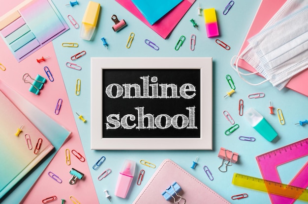 Online school e-learning concept