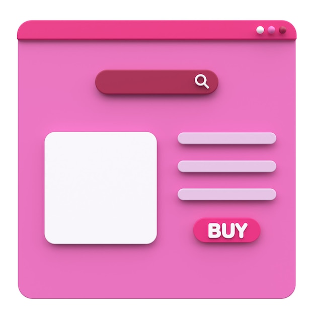 online shopping 3d browser product page