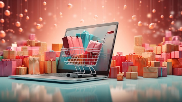 online shopping background