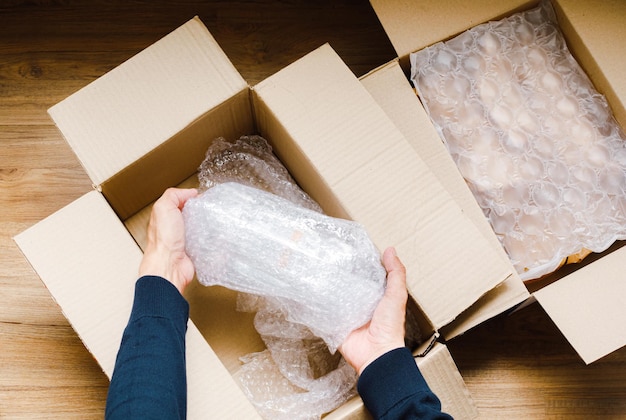 online shopping concepts with parcel box packet