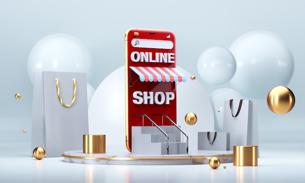 Online shopping, mobile store