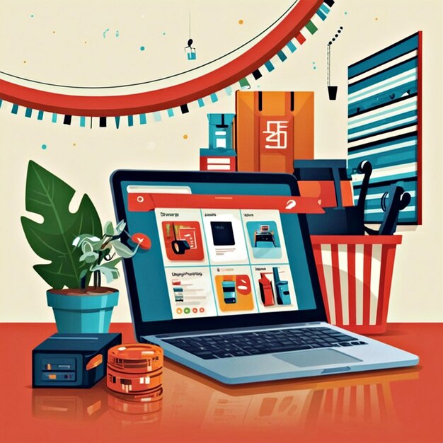 online shopping vectors