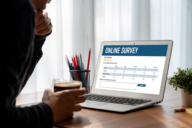 Online survey form for modish digital information collection on the internet network