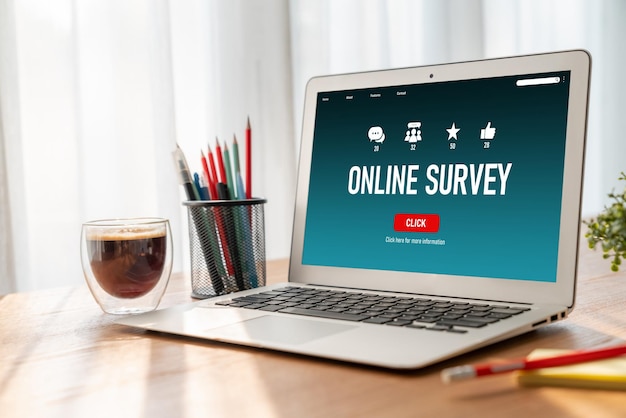 Photo online survey form for modish digital information collection on the internet network