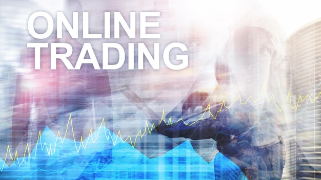 Online trading Forex Investment and financial market concept