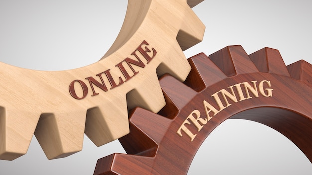 Online training geschreven op tandwiel