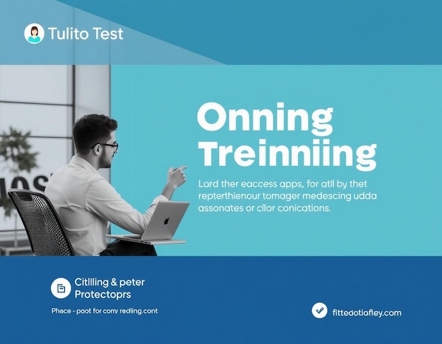 Online training session social media post template