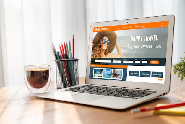 Online travel agency website for modish search and travel planning