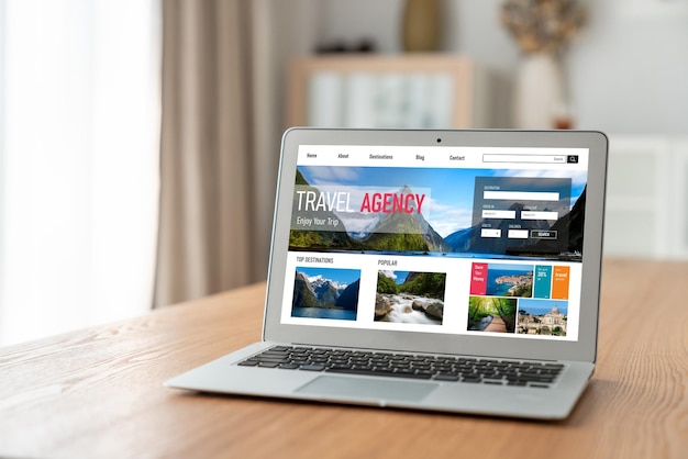 Online travel agency website for modish search and travel planning