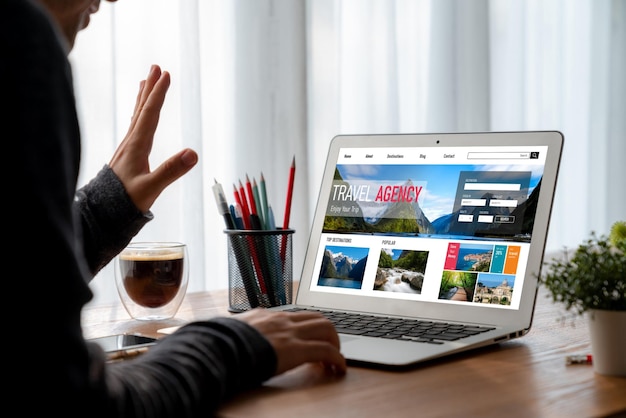 Online travel agency website for modish search and travel planning