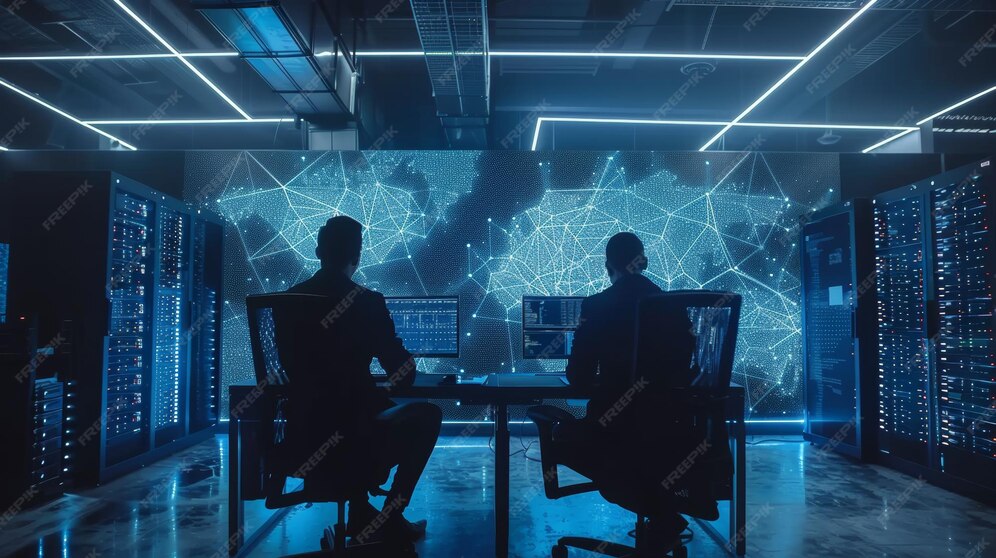 An online video of two professional IT programmers discussing ...