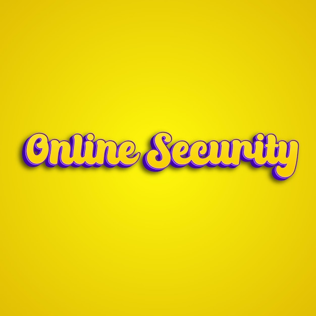 Onlinesecurity typography 3d design yellow pink white background photo jpg