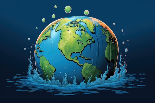 Onmiskenbaar opwarming van de aarde klimaat Zee-ecologie Genereer Ai