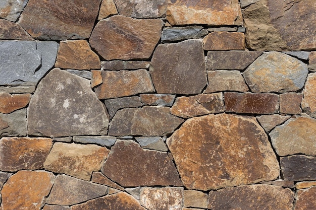 Onregelmatige textuur van de muur van de stenen vloer