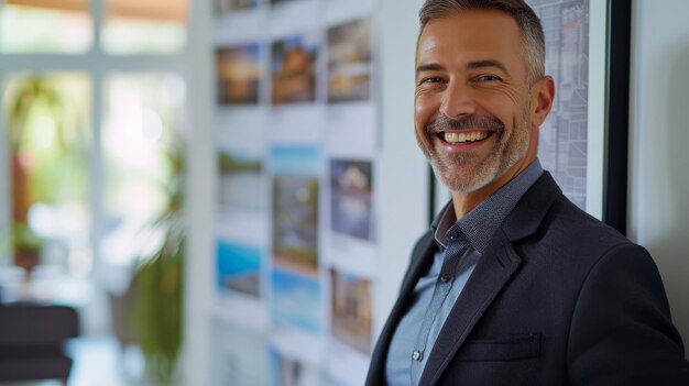 Onroerend goed agent in een open huis