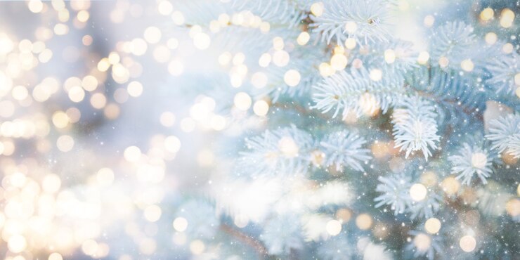 Foto onscherpe achtergrond. kerstmis en nieuwjaar vakantie achtergrond.