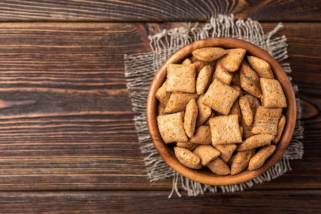 Ontbijt gedroogde chocoladestootkussens