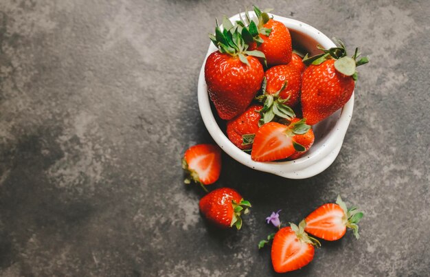 ontbijt met aardbeien