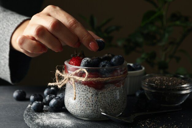 Ontbijt met heerlijke chia pudding