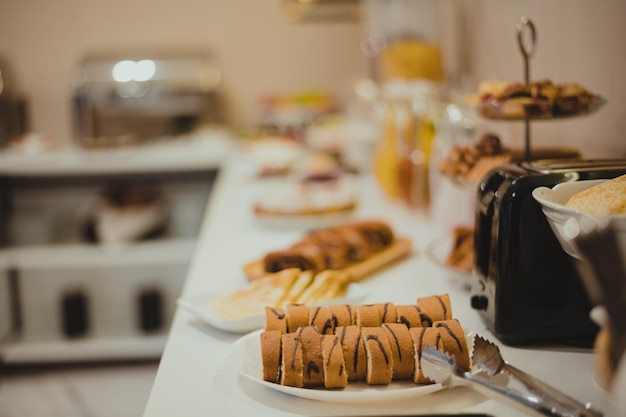 Ontbijtbuffet in hotel