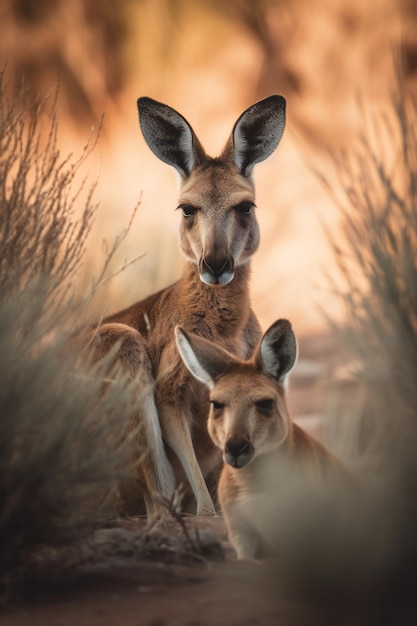 Ontdek de wonderbaarlijke manier van leven van het buideldier met onze Pouch Peeking Kangaroo en Joey