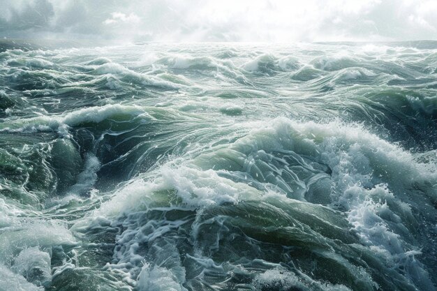 Ontmoeting van rivier- en zeegolven bij Saltstraumen Noorwegen