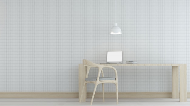 Foto ontspannen ruimte interieur minimale en wanddecoratie leeg in appartement-