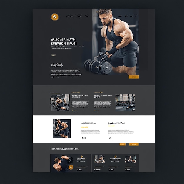 Ontwerp een geavanceerde en professionele website lay-out voor een gespecialiseerde sportschool