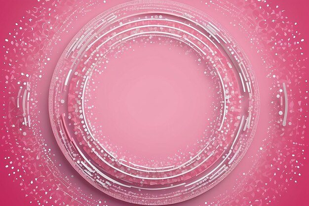 Ontwerp van abstracte cirkels en punten op roze achtergrond