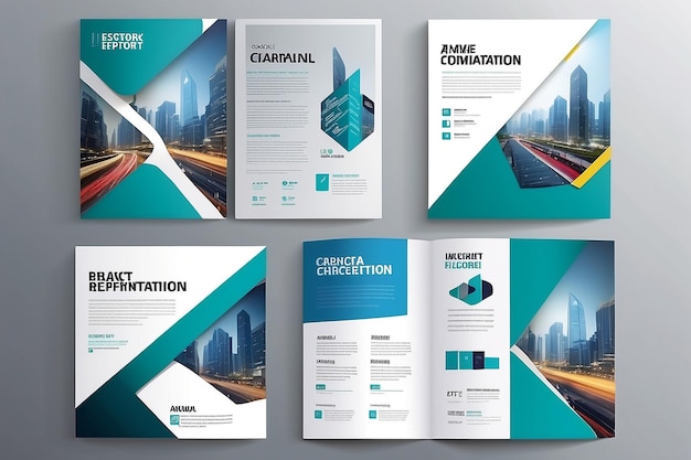 Ontwerp van brochure voor het jaarverslag Brochure voor de presentatie van brochures Voorbeelden voor de omslag van boeken