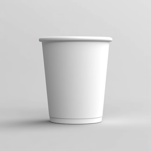 Ontwerp van een mockup van een papieren koffiekop