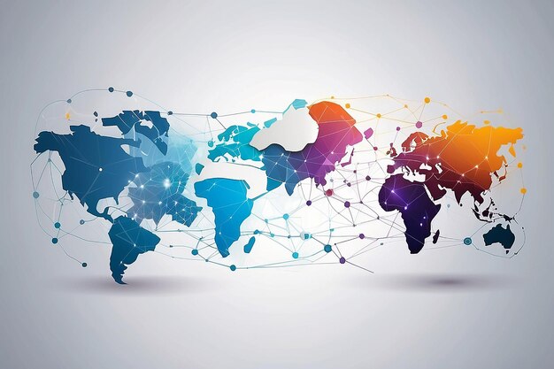 Ontwerp van een wereldwijd bedrijfsnetwerk voor communicatie achtergrond