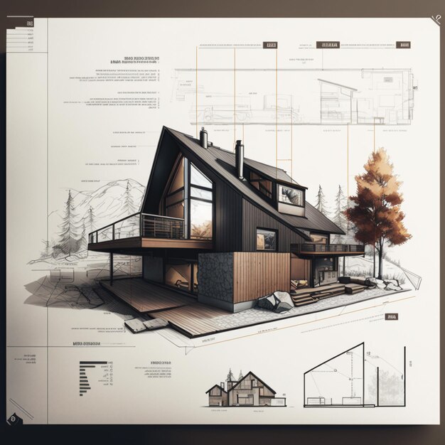 Foto ontwerp van een woningbouwplan