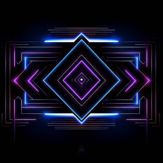 Ontwerp van Futuristic Borderline Design Neon Lines Style Holographic Ci Clipart Tshirt Ontwerp Glow.