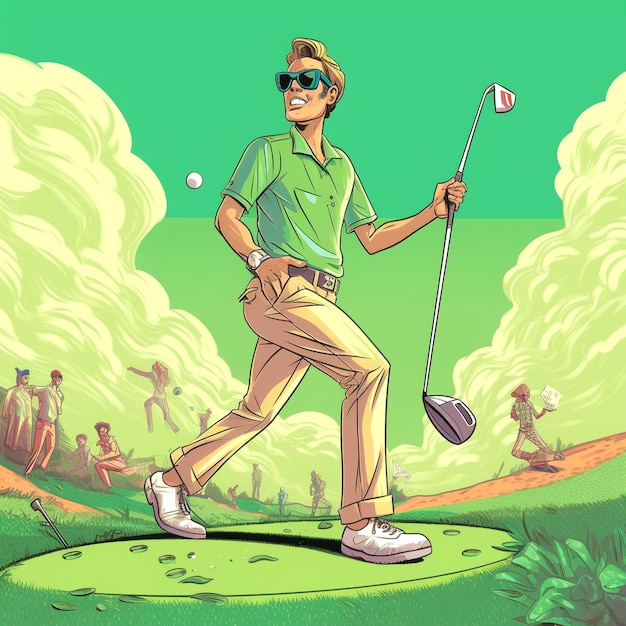 Foto ontwerp van golf