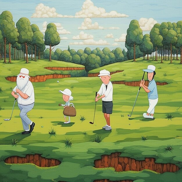 Foto ontwerp van golf