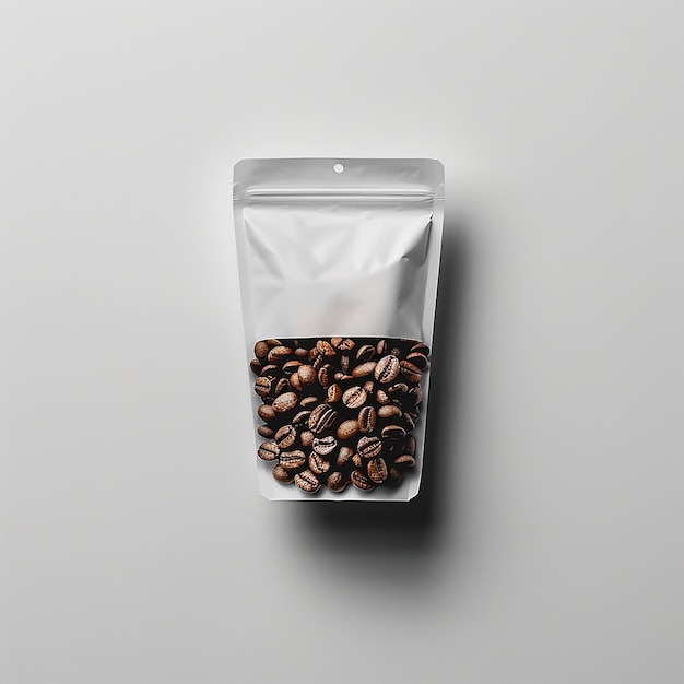 ontwerp van het koffiebak met een minimale witte achtergrond
