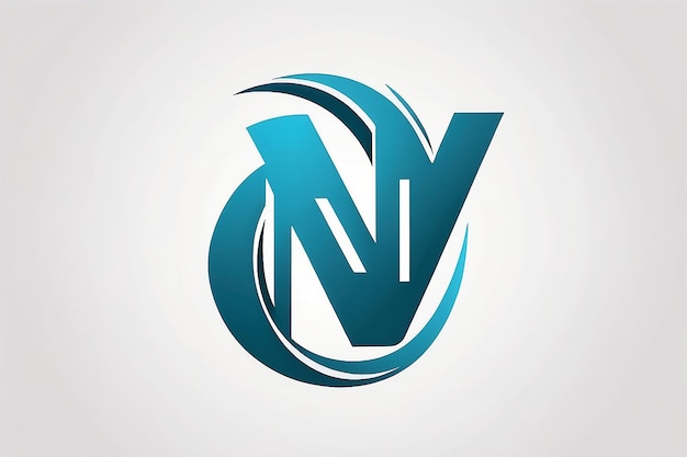 Ontwerp van het logo met de initiële letter N