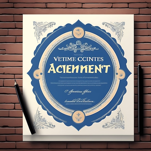 Ontwerp van het Retro Style Achievement Certificate