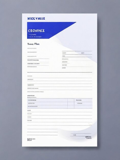 Foto ontwerp van het sjabloon van de factuur facturering contant voucher geld ontvangst contant memo lay-out ontwerp met mockup