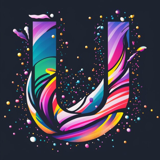 Foto ontwerp van het u-logo of het u-logo of het u-monogram of het 3d-u-logo