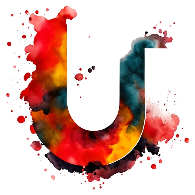 Foto ontwerp van het u-logo of het u-logo of het u-monogram of het 3d-u-logo