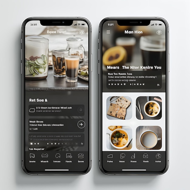 Ontwerp van mobiele apps van News News Aggregator App-ontwerp Strak en minimalistisch thema met creatieve lay-out