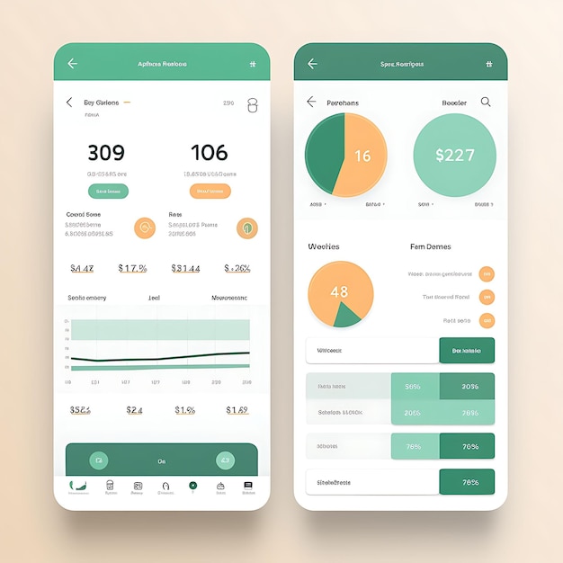 Ontwerp van mobiele apps voor financiën Persoonlijke budgettering App-ontwerp Strakke en minimalistische creatieve lay-out