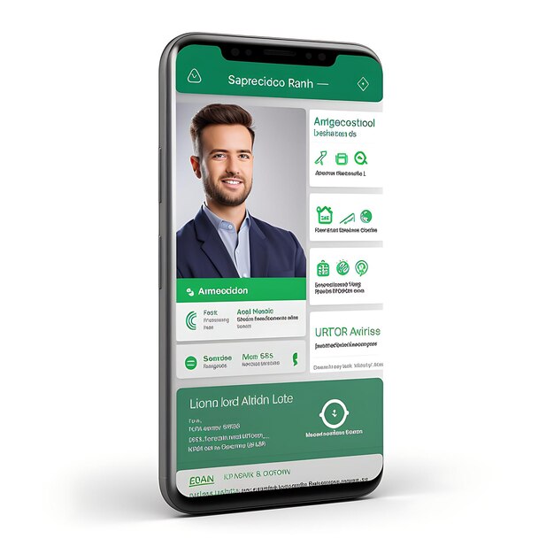 Ontwerp van mobiele apps voor het zoeken naar banen en het matchen van banen App-ontwerp Professioneel thema met G Creatieve lay-out