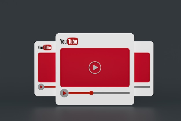 Ontwerp van YouTube-videospeler of interface voor videomedia-speler