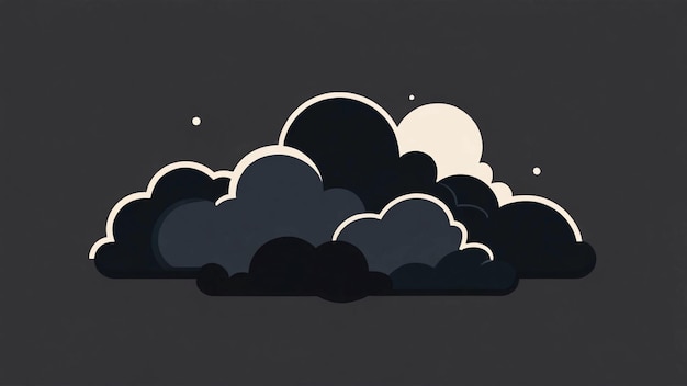 Foto ontwerp vlakke cumulus wolken illustratie pack wolken set