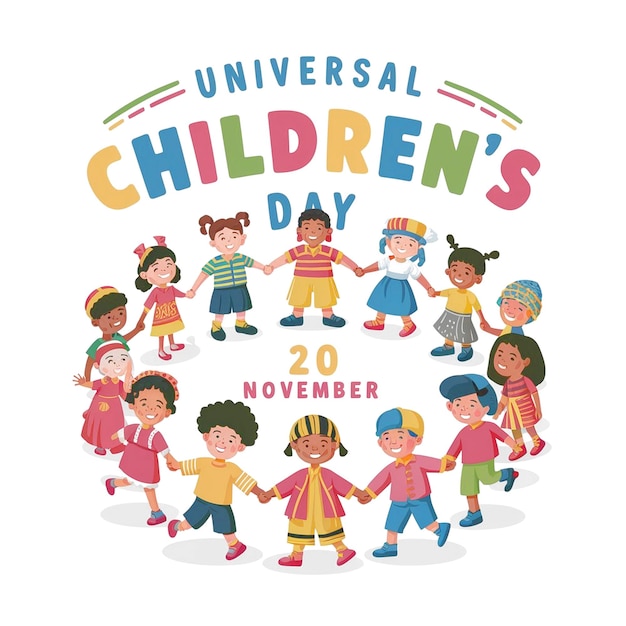 Ontwerp voor een gelukkige universele kinderdag